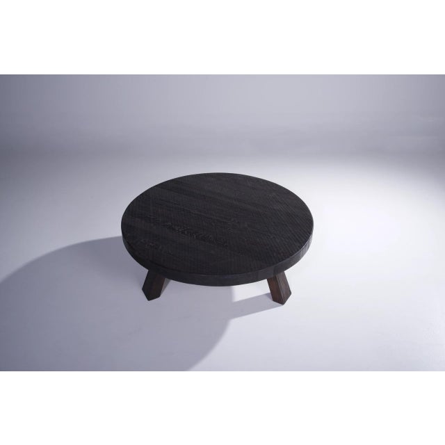 Dutch Brutalist Coffee Table in Oak, 1970s For Sale - Image 4 of 5