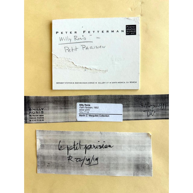 Wood Framed Photograph Petite Parisien by Willy Ronis For Sale - Image 7 of 9