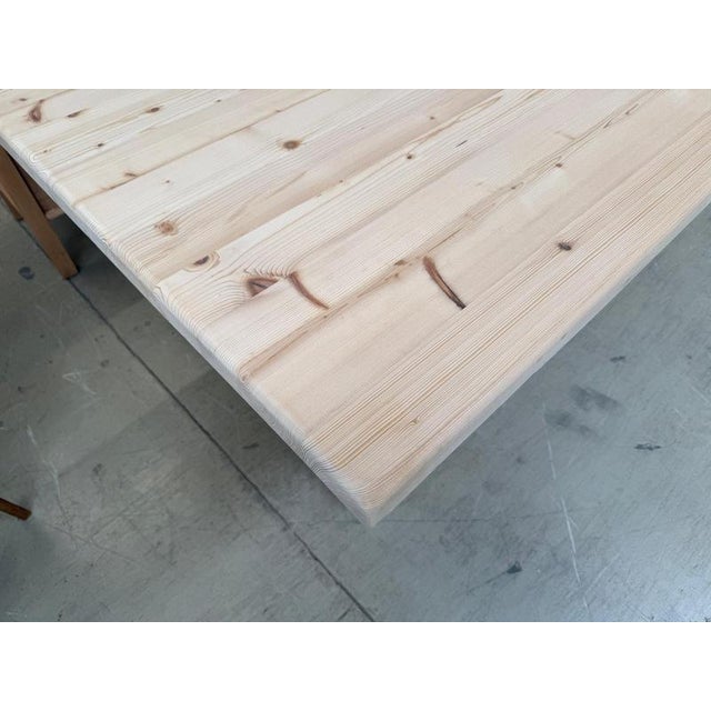 Rustic Farmhouse Table in Spruce For Sale - Image 10 of 15