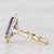 Modern 5.34ctw Pear Tanzanite Diamond Halo Ring 14k Gold Size 6.5 Teardrop Engagement For Sale - Image 3 of 9