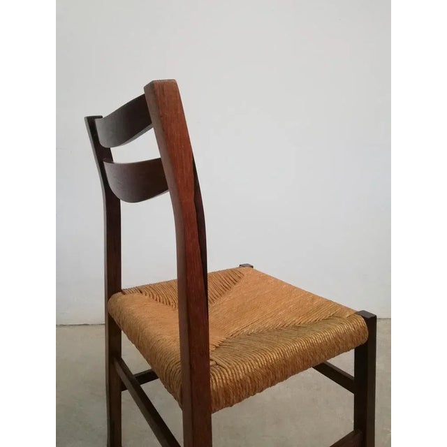 Scandinavian Style Rosewood and Straw Chairs, Set of 4 For Sale - Image 6 of 18