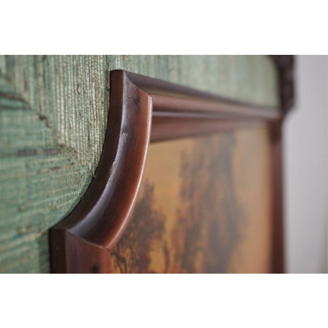 Hand-Carved Painting, 1950s, Textile & Wood, Framed For Sale - Image 13 of 18