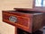 1900s, Art Nouveau Pair of Walnut Nightstands with Crest and Glass Shelve For Sale - Image 12 of 18