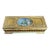 Late 19th Century Victorian French Gilt Brass Box With Hand Painted Porcelain Cartouche Inset For Sale