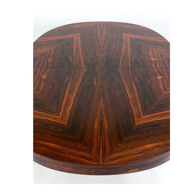 Brown Swedish Rosewood Extension Dining Table, C. 1960s For Sale - Image 8 of 11