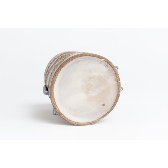 Italian Italian Sgraffito Vase With Undulating Rim (1960s) For Sale - Image 3 of 3