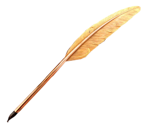 Gold Quill Pen with Richly Engraved Definitions