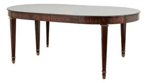 Large Louis XVI Style Flame Mahogany Extendable Dining Table