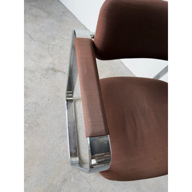 Vintage Italian Eero Aarnio Chrome Accent / Desk Chair For Sale - Image 15 of 18