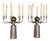 Brass and Chrome French Two-Tone Sconces- a Pair For Sale