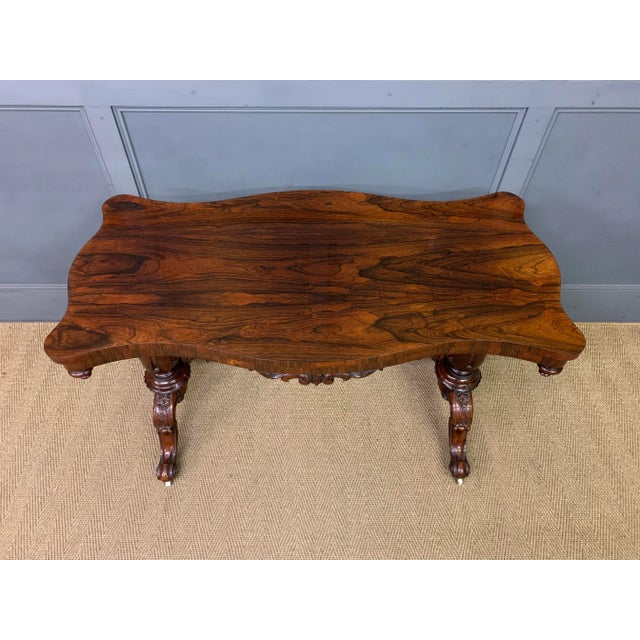 Victorian Rosewood Stretcher Table, 1870 For Sale - Image 3 of 8
