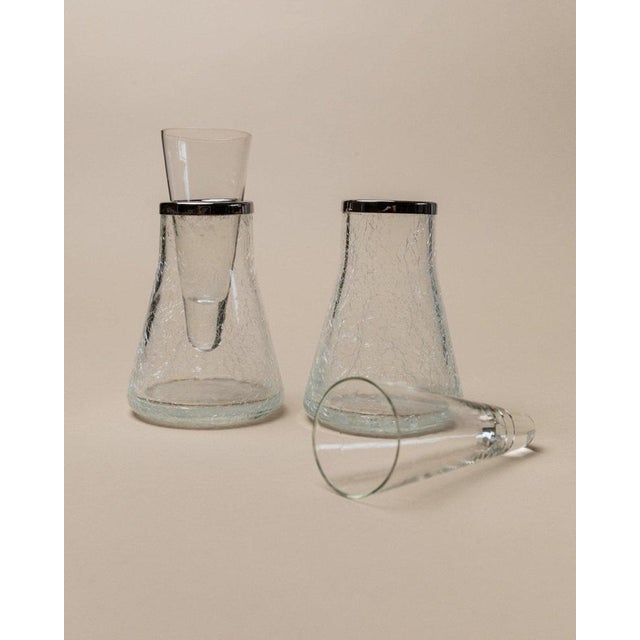 Mid-Century Silver-Plated Shot or Caviar Glasses with Tray, Italy, 1970s, Set of 4 For Sale - Image 5 of 13