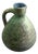 Majolica Jug Artistic Shaded Green Vase, 1960s For Sale