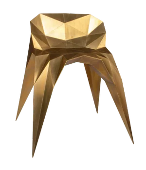 Contemporary Brushed Brass Spider Chair by Zhoujie Zhang