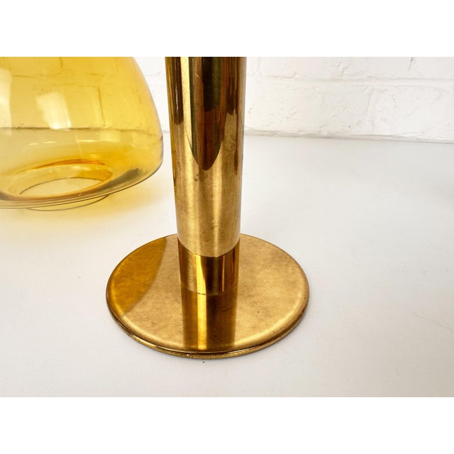 L102/32 Brass and Glass Photophores by Hans-Agne Jakobsson for Markaryd, Sweden, 1970s, Set of 2 For Sale - Image 6 of 14