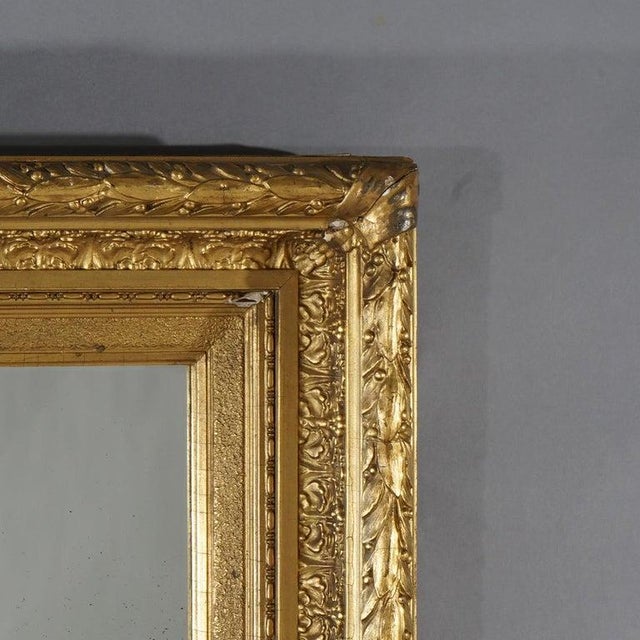 1900 - 1909 Antique French First Finish Giltwood Framed Wall Mirror C1900 For Sale - Image 5 of 14