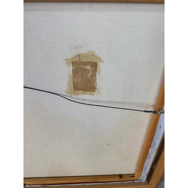 1980’s Vintage Burnett Parisian Street Scene Oil on Canvas Painting - Framed For Sale - Image 11 of 12