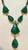 Modern 115 Ct Natural Carved Drop Emerald & 4 Ct Diamond Necklace 18 Kt Gold Necklace For Sale - Image 3 of 8