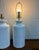 Traditional Vintage Ceramic Jar Bucket Urn Lamps, Flat White Glazed - Pair For Sale - Image 3 of 11