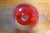 Vintage Ruby Red Murano Art Glass Footed Compote With Applied Grapes For Sale - Image 10 of 11