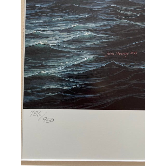 John Mecray “Defender” Framed, Numbered & Signed Large Lithograph Print For Sale - Image 4 of 10