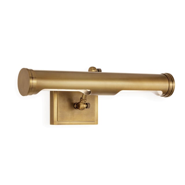 Brass Regina Andrew Tate Picture Light, Medium in Natural Brass For Sale - Image 8 of 8