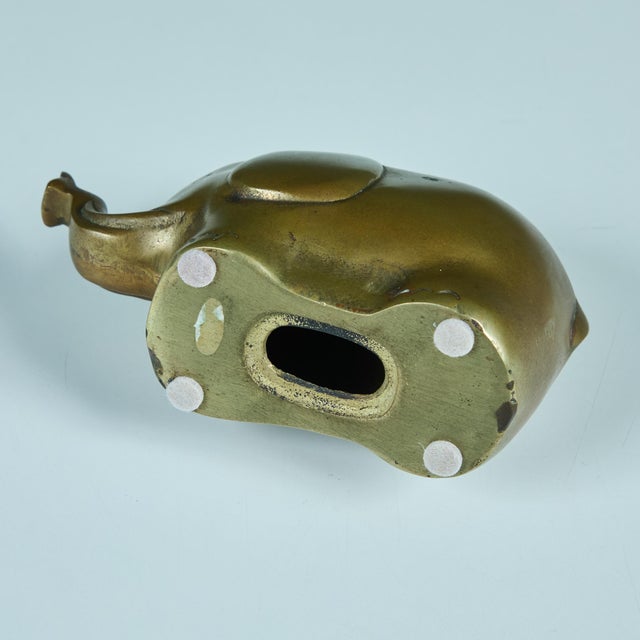 Brass Elephant Piggy Bank For Sale - Image 12 of 12