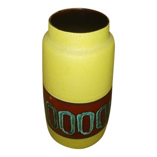 Vintage Mid Century Modern West German Floor Vase For Sale