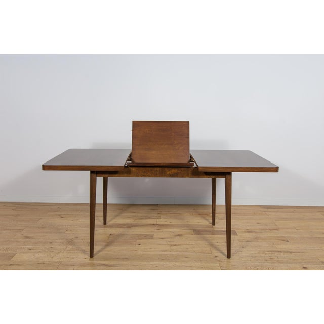 Mid-Century Walnut Dining Table by Bohumil Landsman for Jitona, Former Czechoslovakia, 1960s For Sale - Image 6 of 18