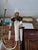 Vintage Glass and Brass Chandelier, 1970s For Sale - Image 3 of 7