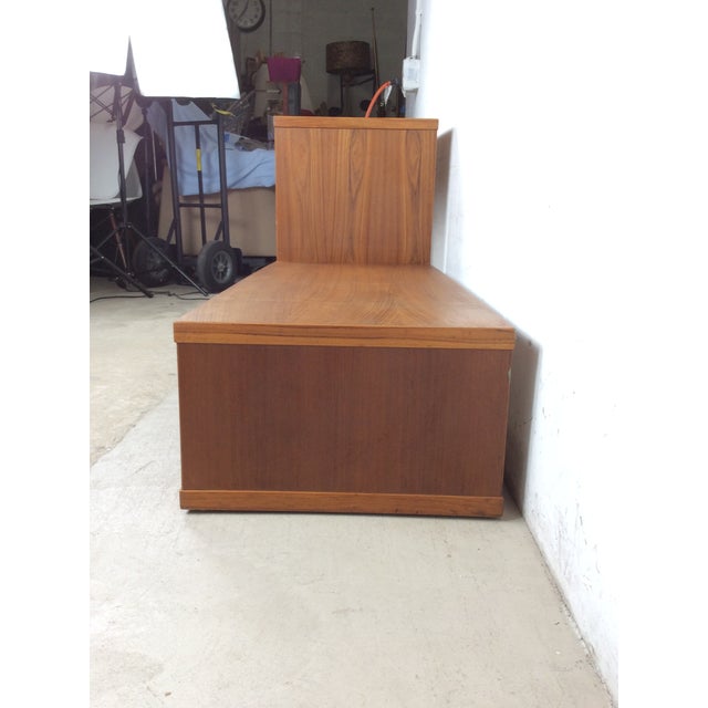 Danish Modern Teak Media Storage Entertainment Stand With Step Design For Sale - Image 17 of 18