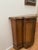 Brass Vintage Baker Furniture Walnut Wood Demilune Console or Bar Cabinet For Sale - Image 8 of 8
