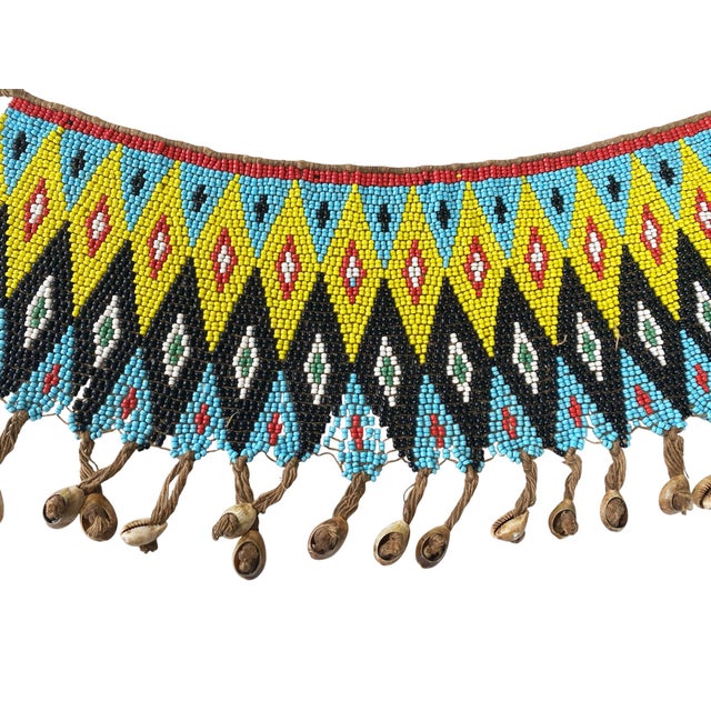 Vintage Ceremonial Skirt Kirdi Beaded Cache Sex Pikuran Cameroon 18" W For Sale - Image 9 of 9