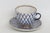 Lomonosov Demitasse Cobalt Net Blue Bone China Tea Cup and Saucer Set 4652b For Sale - Image 10 of 14