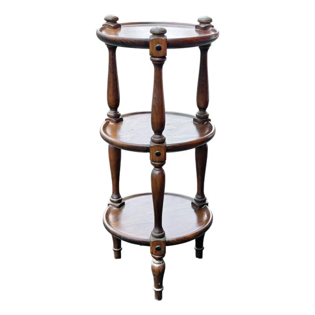 Ethan Allen Old Tavern Pine 3 Tier Stand For Sale