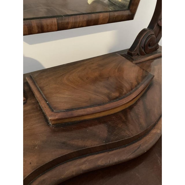Victorian Mahogany Dressing Table Swing Mirror with Carved Scottish Thistle, Late 19 Century For Sale - Image 6 of 10
