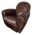 Pottery Barn Stanford Distressed Brown Leather Armchair For Sale