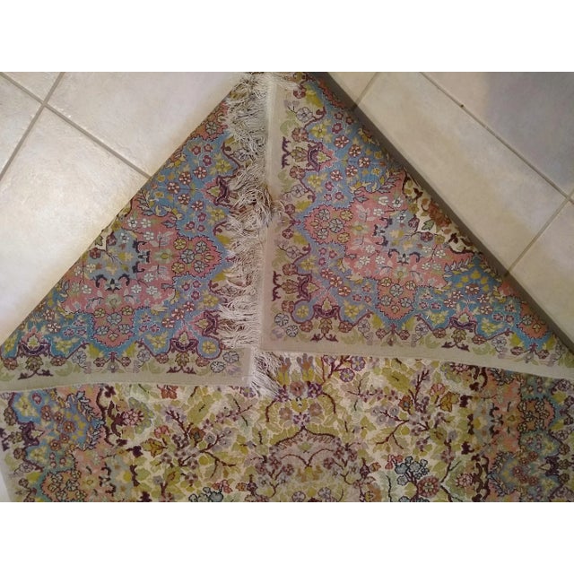 Early 20th Century Kashmir Indo Kerman Wool Rug-4′ × 6′ For Sale - Image 5 of 8