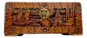 19th Century Hand-Carved Mahogany Chinese Export Humidor
