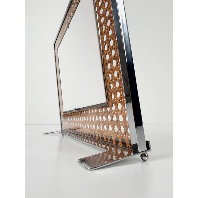 Picture Frame in Acrylic Glass, Cane Webbing and Chrome in the style of Christian Dior, 1970s For Sale - Image 16 of 18
