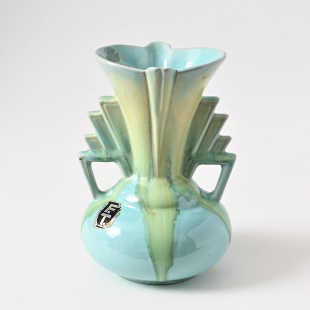Art Deco Drip Glaze Vase from Faiencerie Thulin, 1920s For Sale - Image 9 of 11