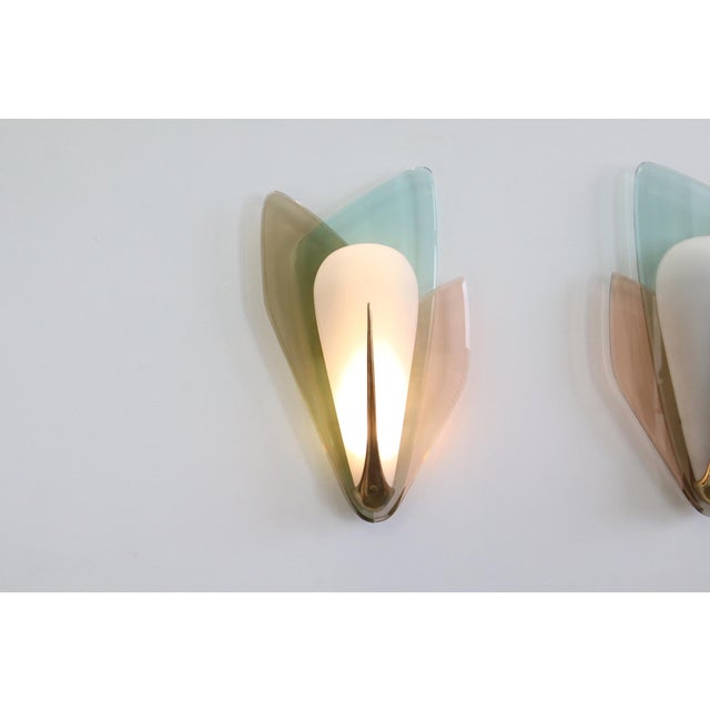 Vintage Wall Lights by Max Ingrand for Fontana Arte, Italy, 1955, Set of 2 For Sale - Image 12 of 18