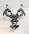 1990s Vintage Ornate Heavy Chrome Metal Wall Mount Wall Hook Hat Coat Hallway Rack For Sale - Image 5 of 8