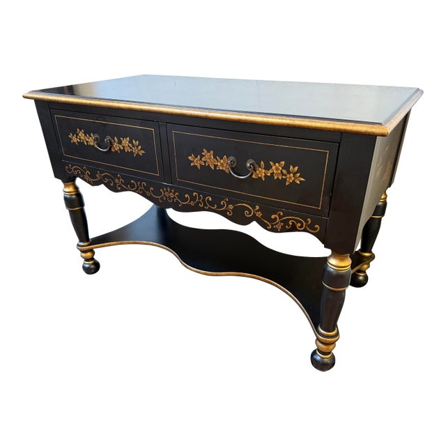 Chinoiserie Style Library Table For Sale