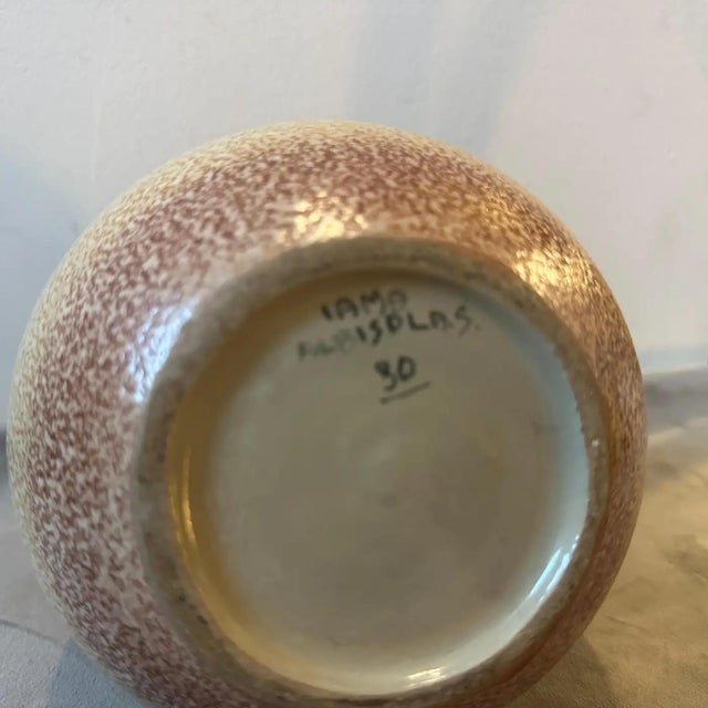 Art Deco 1930s Art Deco Futurist Hand-Painted Ceramic Vase by Iama Albisola For Sale - Image 3 of 11