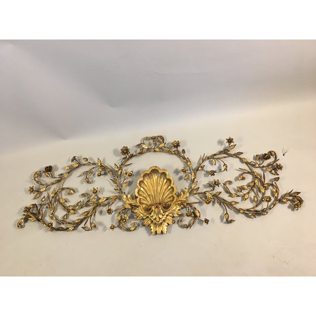 Gold Gilded Italian Wall Pediment Chairish