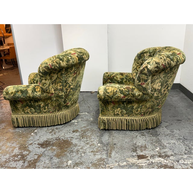 Summer Hill LTD Floral Upholstered Armchairs, Pair For Sale - Image 4 of 12