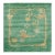 Contemporary Chinese Deco Style Green Floral Square Wool Rug by Rug & Kilim For Sale