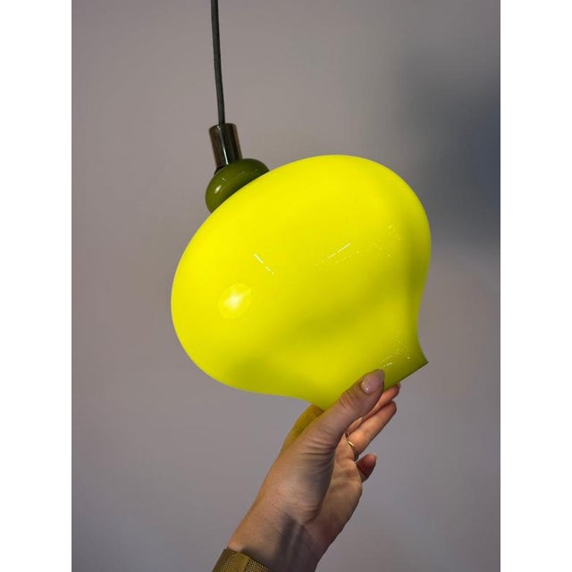 Green Glass Pendant Lamp by Hans-Agne Jakobsson for Staff For Sale - Image 10 of 11