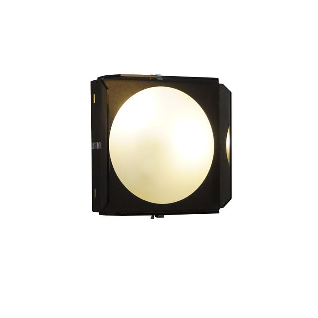 Glass and Metal Wall Lamp from Veca, 1960 For Sale - Image 9 of 9